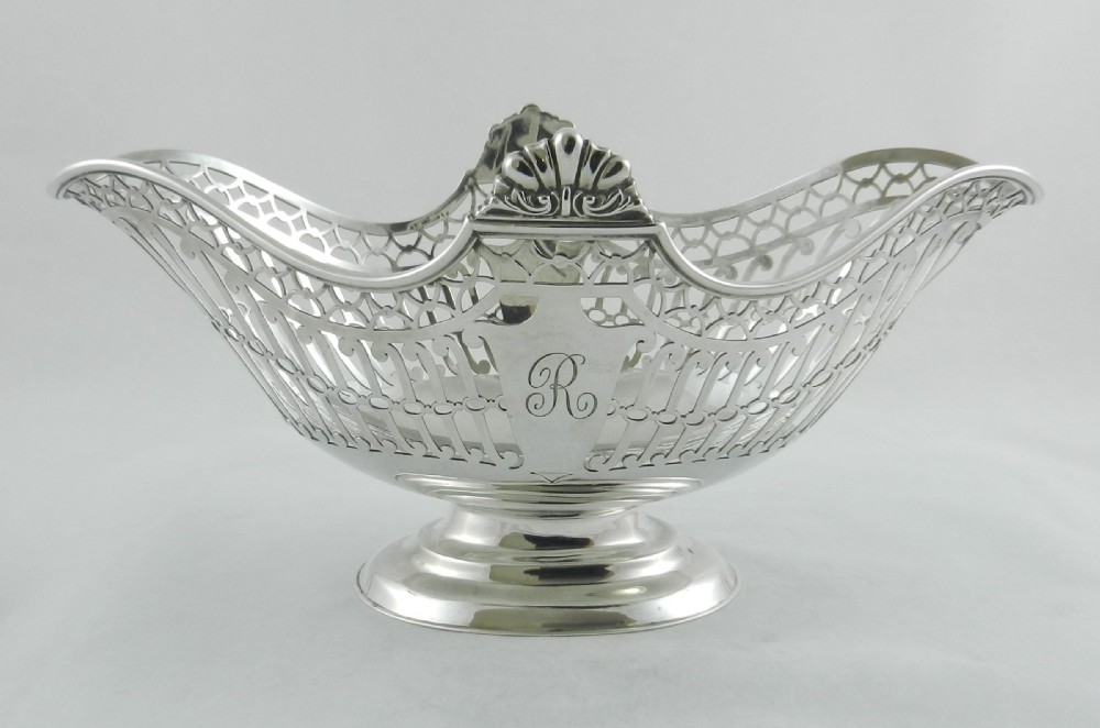 Antique Silver Fruit Basket.