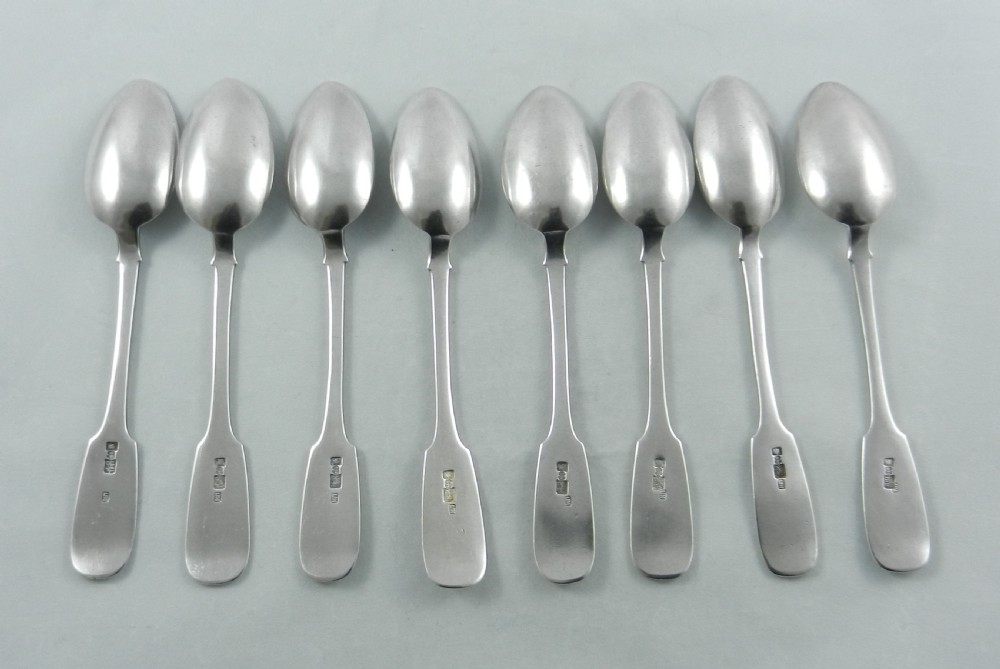 Antique Russian Silver Tea Spoons. View II