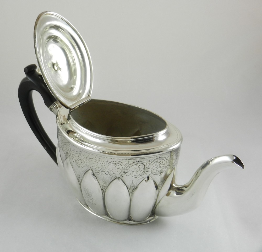 Large Antique Silver Tea Pot. View VI