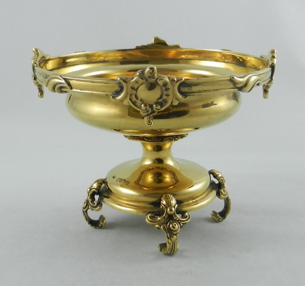 Antique Silver Gilt Tazza.