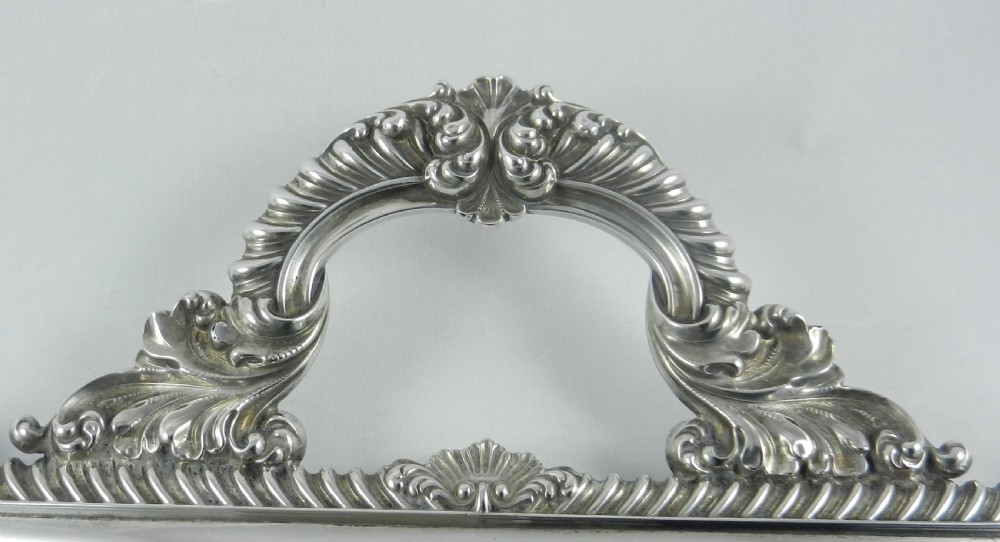 Large Antique Silver Tray. View III