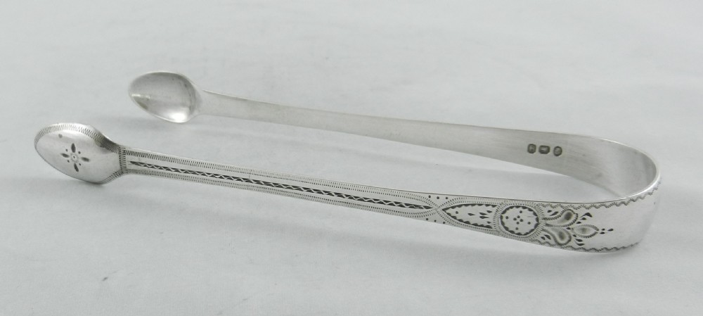 Geo.III Silver Sugar Tongs. View III