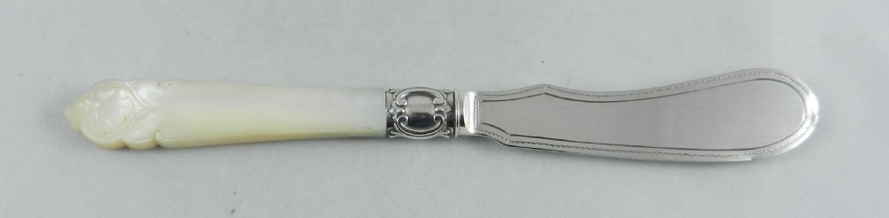 Antique Silver & MOP Butter Knife. View II