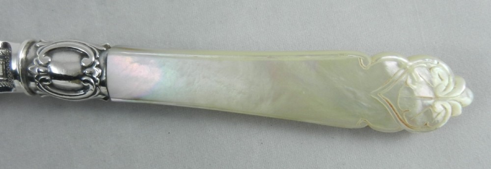 Antique Silver & MOP Butter Knife. View III