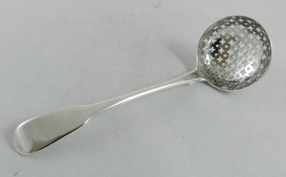 Antique Silver Sifter Spoon.