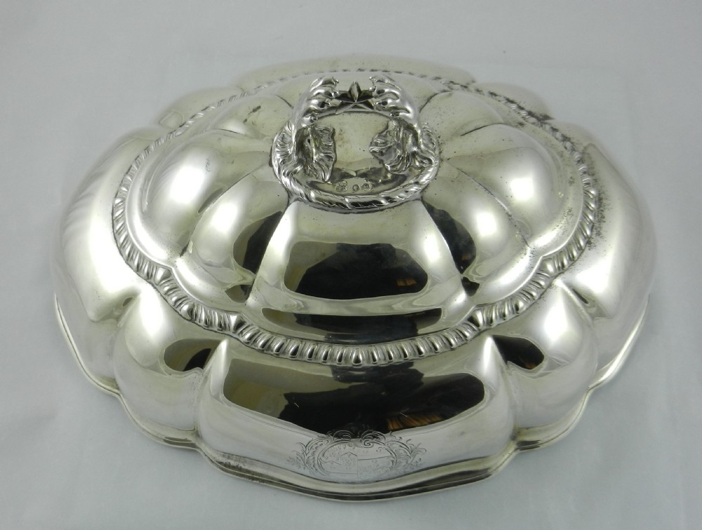 Antique Silver Meat Cover. View III