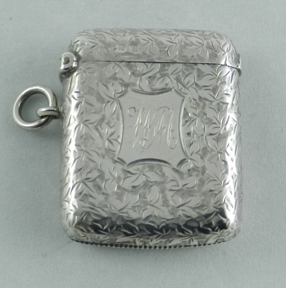 Antique Silver Vesta Case.