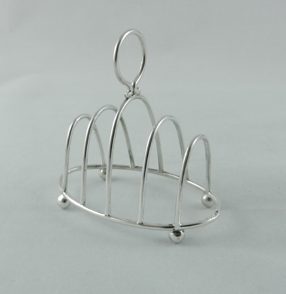 Dainty Antique Silver Toast Rack,