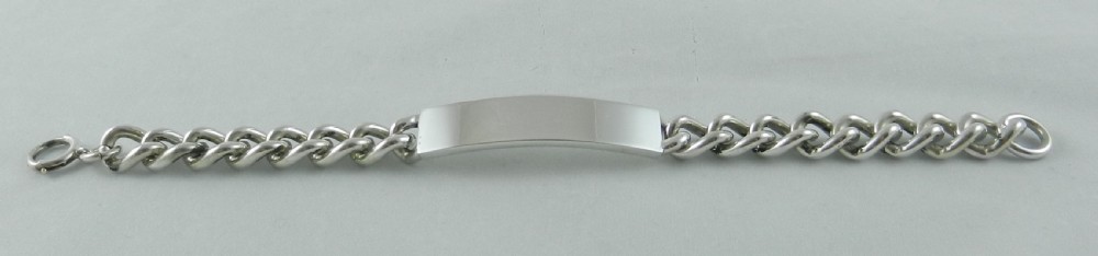 Silver Identity Bracelet.