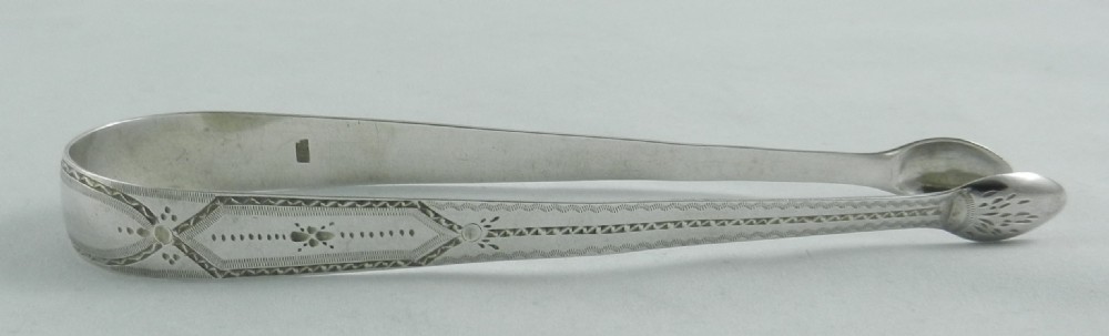 Antique Silver Sugar Tongs. View II