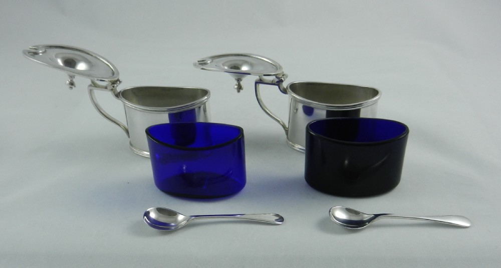 Pair Silver Mustard Pots. View II
