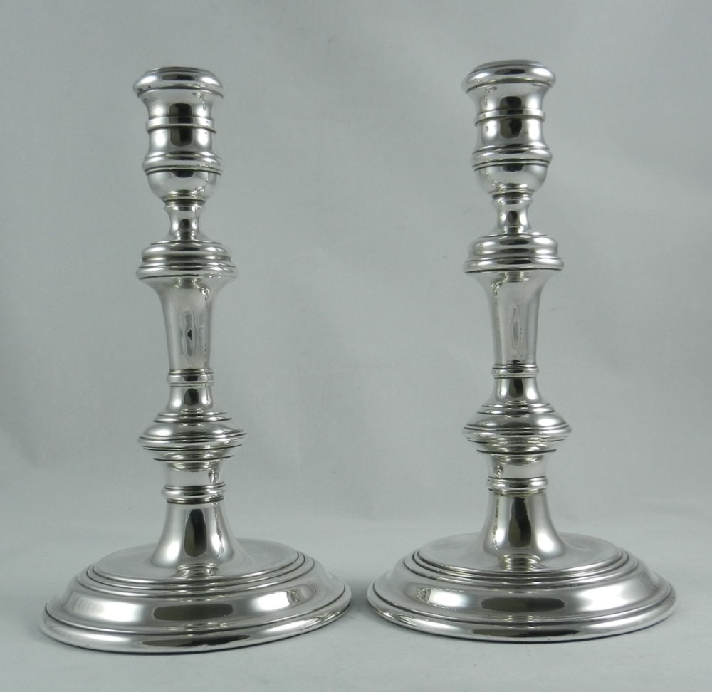 Pair Silver Candlesticks.