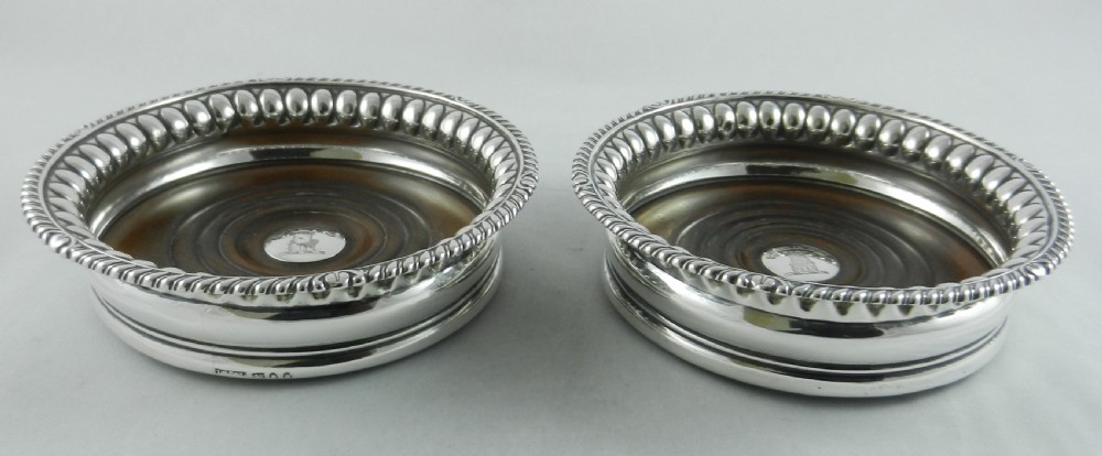 Antique Silver Coasters. View II