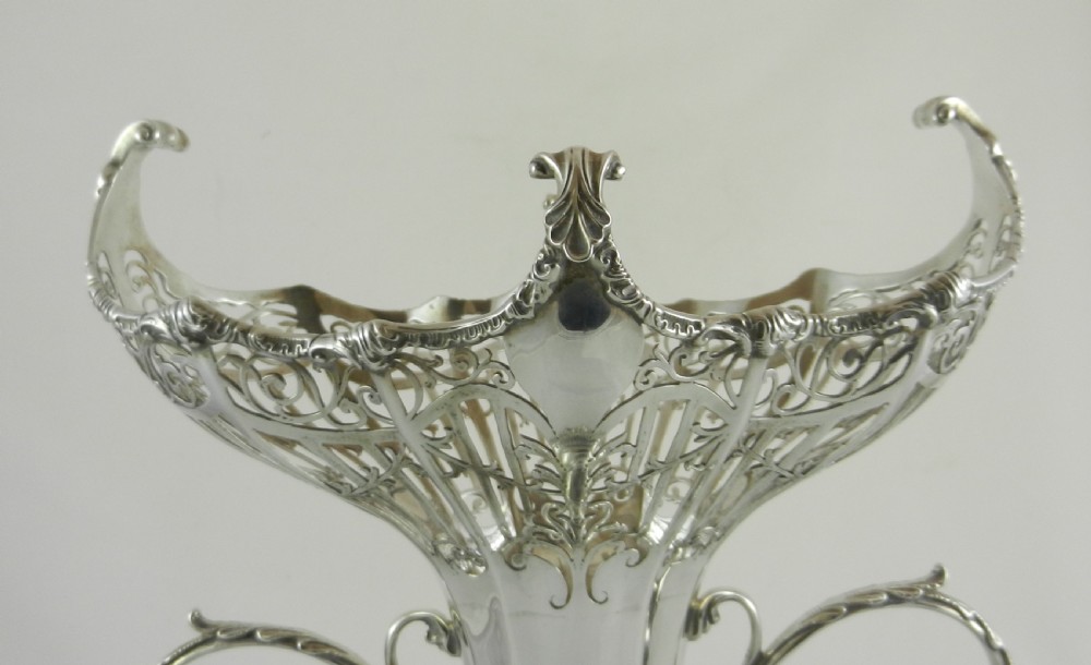 Antique Silver Epergne. View V