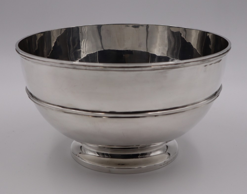 Antique Silver Rose Bowl. View III