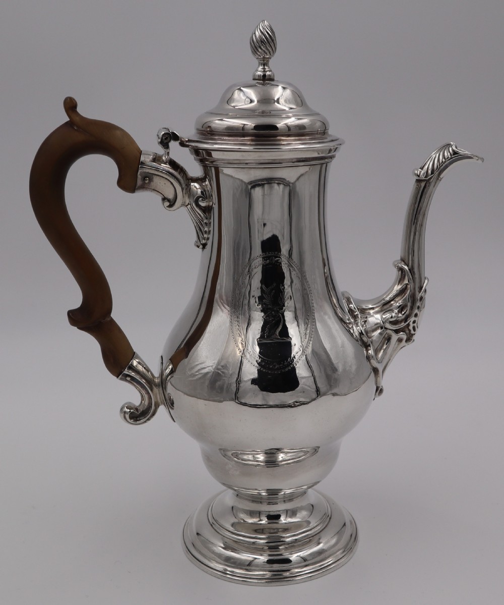 Antique Silver Coffee Pot.
