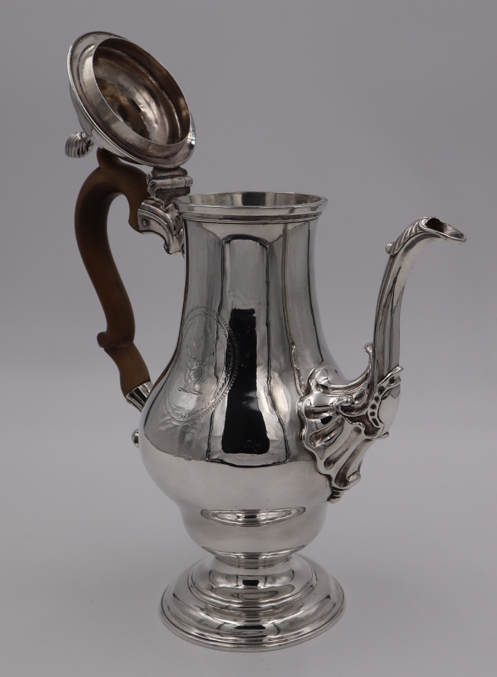 Antique Silver Coffee Pot. View III