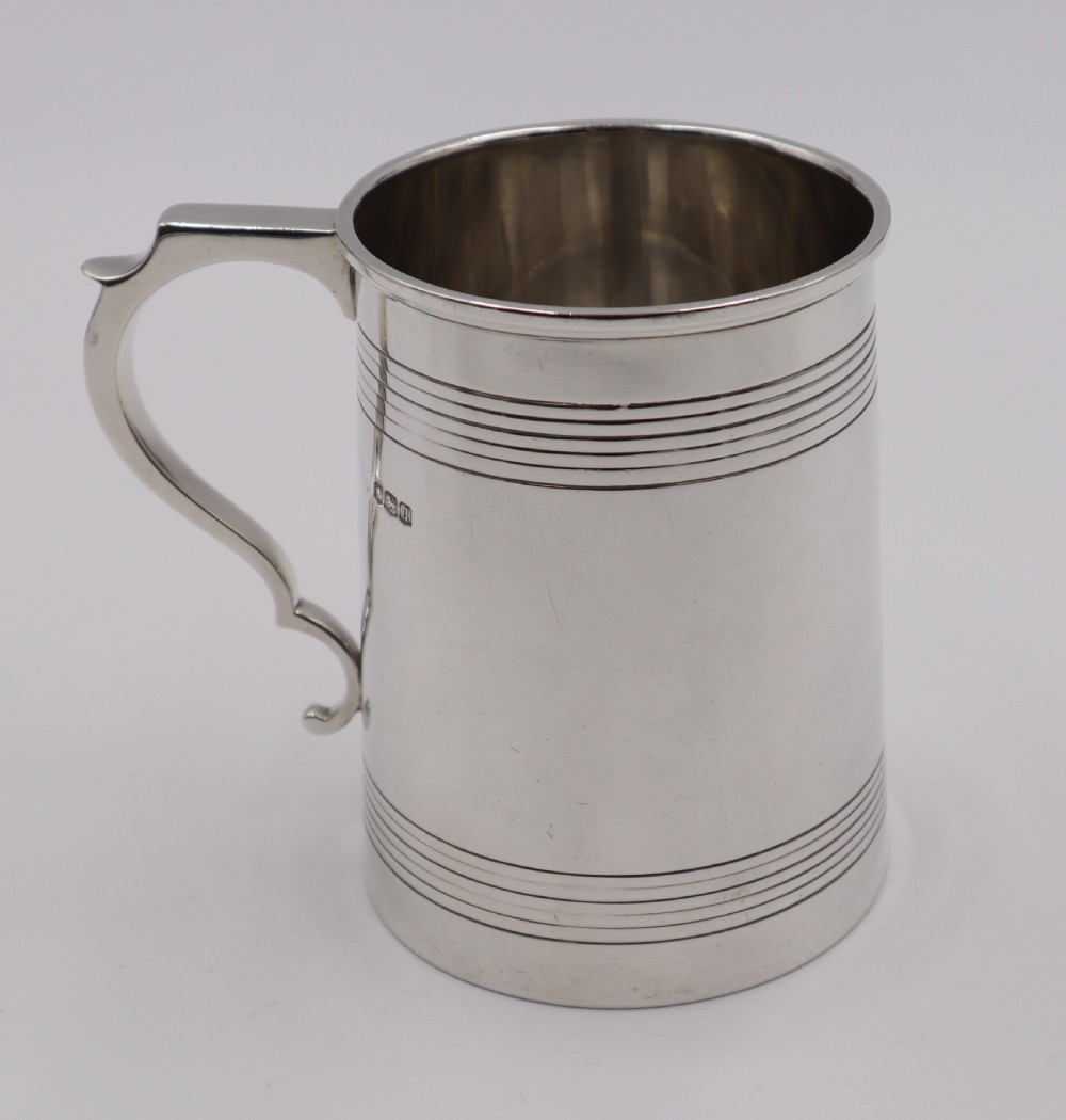 Antique Silver Pint Mug. View III