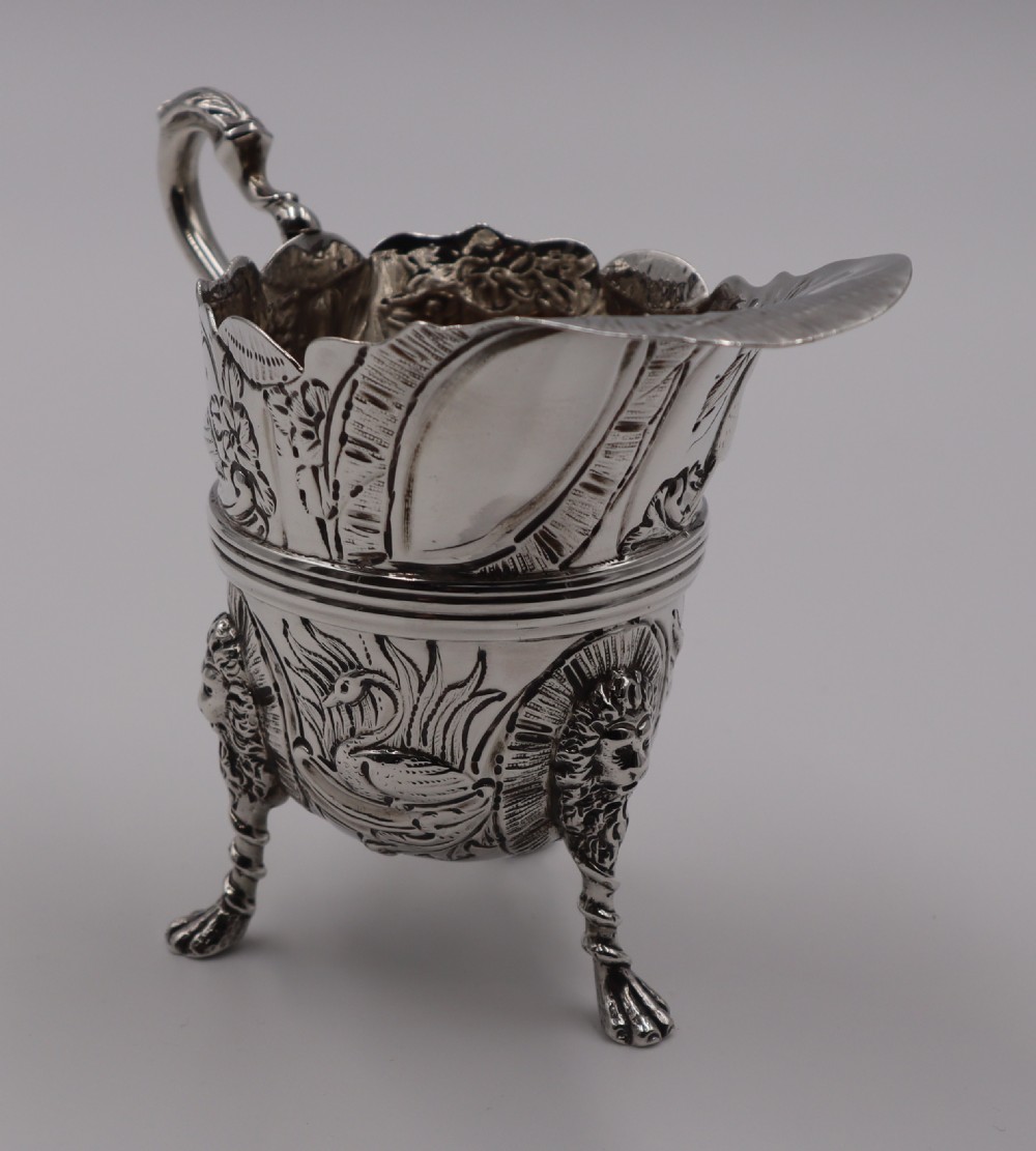 Antique Silver Sugar & Cream. View III
