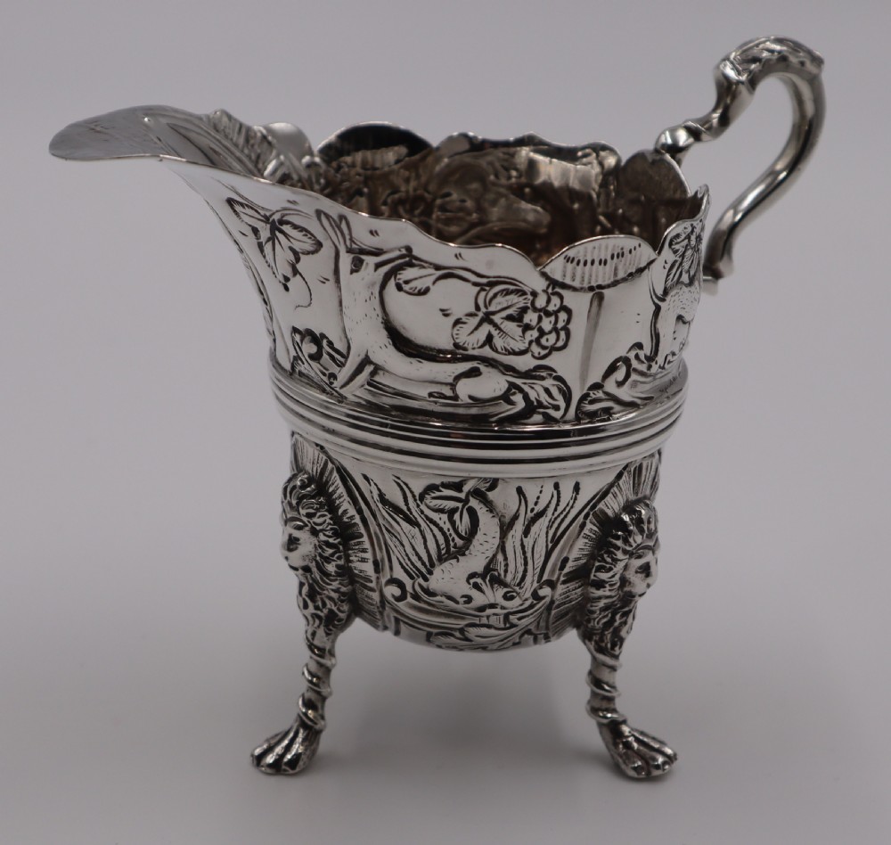 Antique Silver Sugar & Cream. View IV
