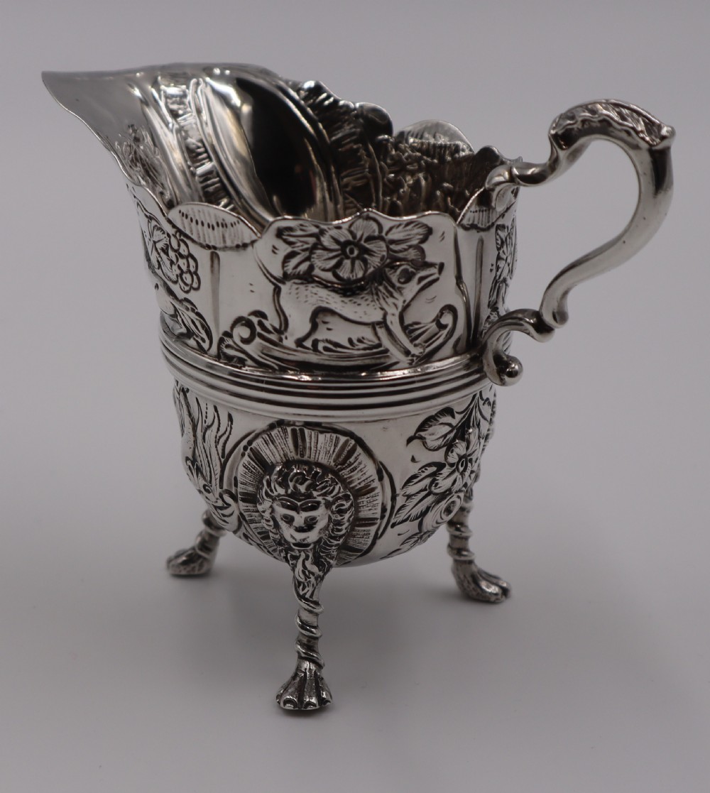 Antique Silver Sugar & Cream. View V