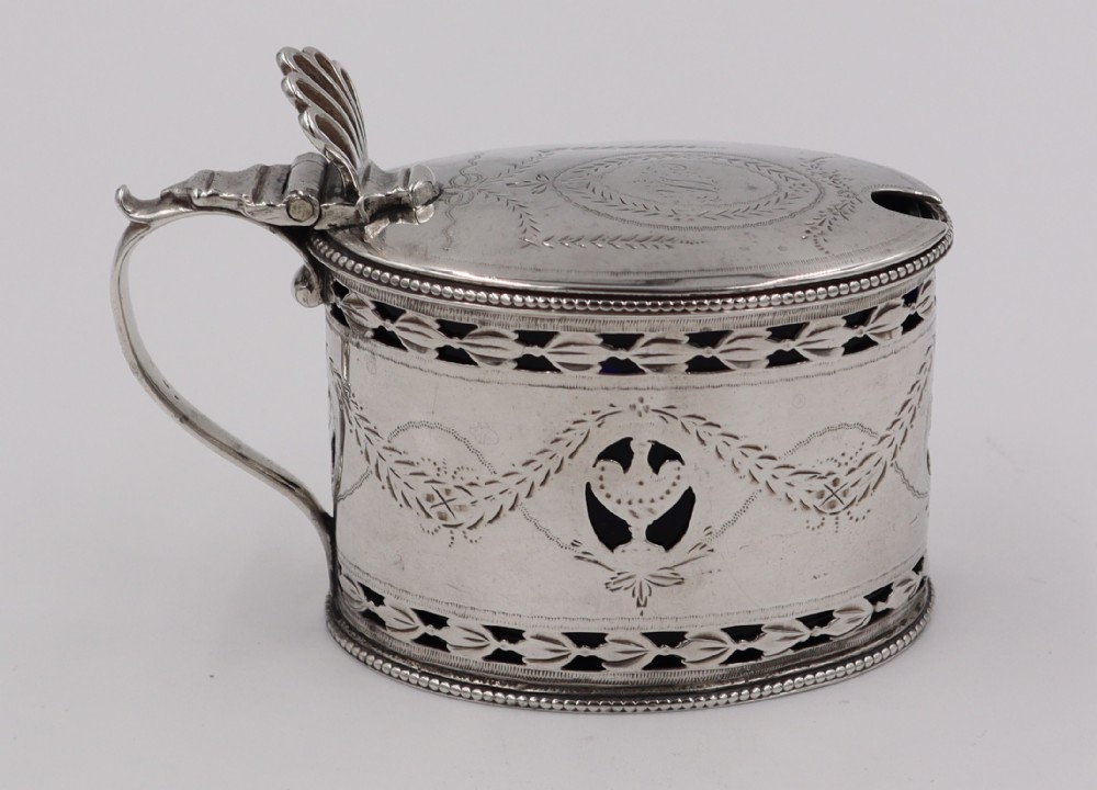 Antique Silver Mustard Pot.