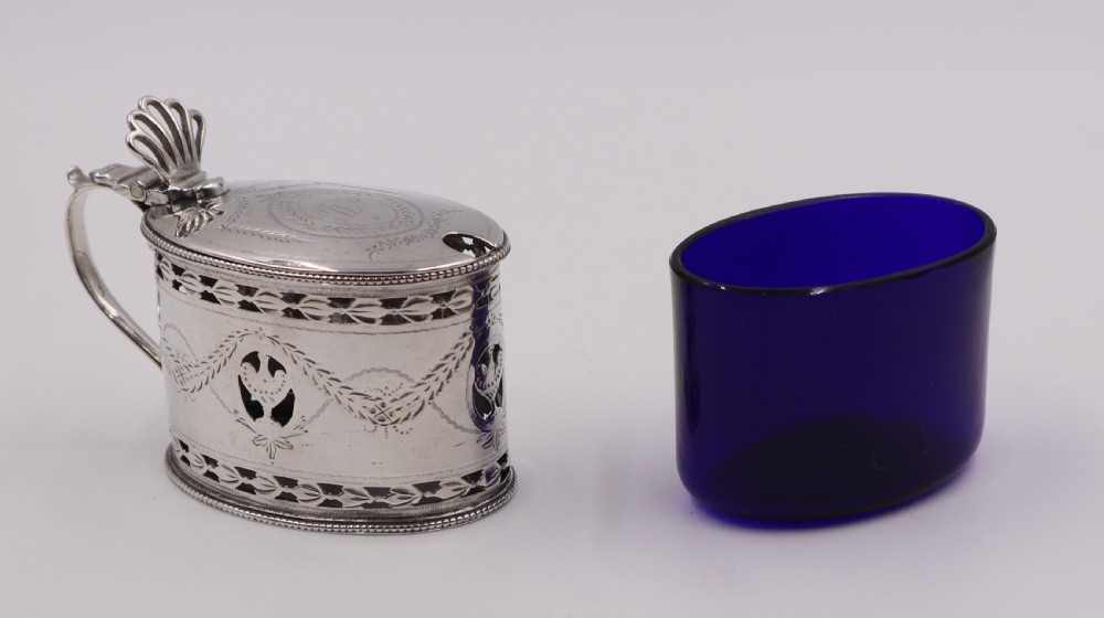 Antique Silver Mustard Pot. View IV