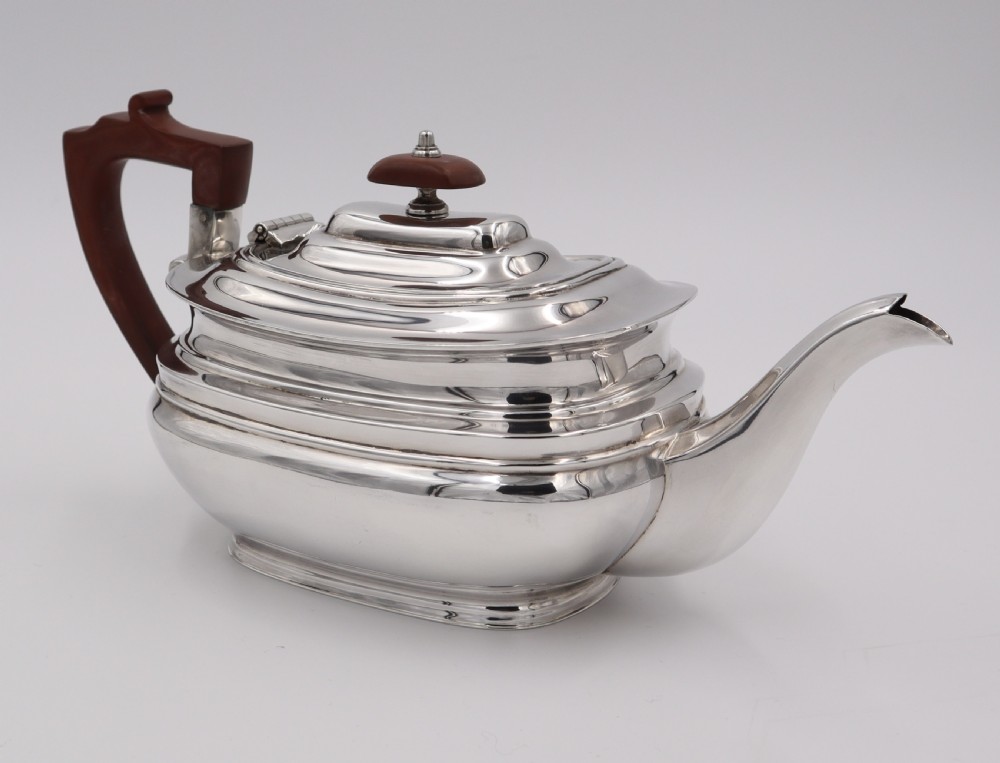 Harrods Three Piece Silver Tea Set. View III