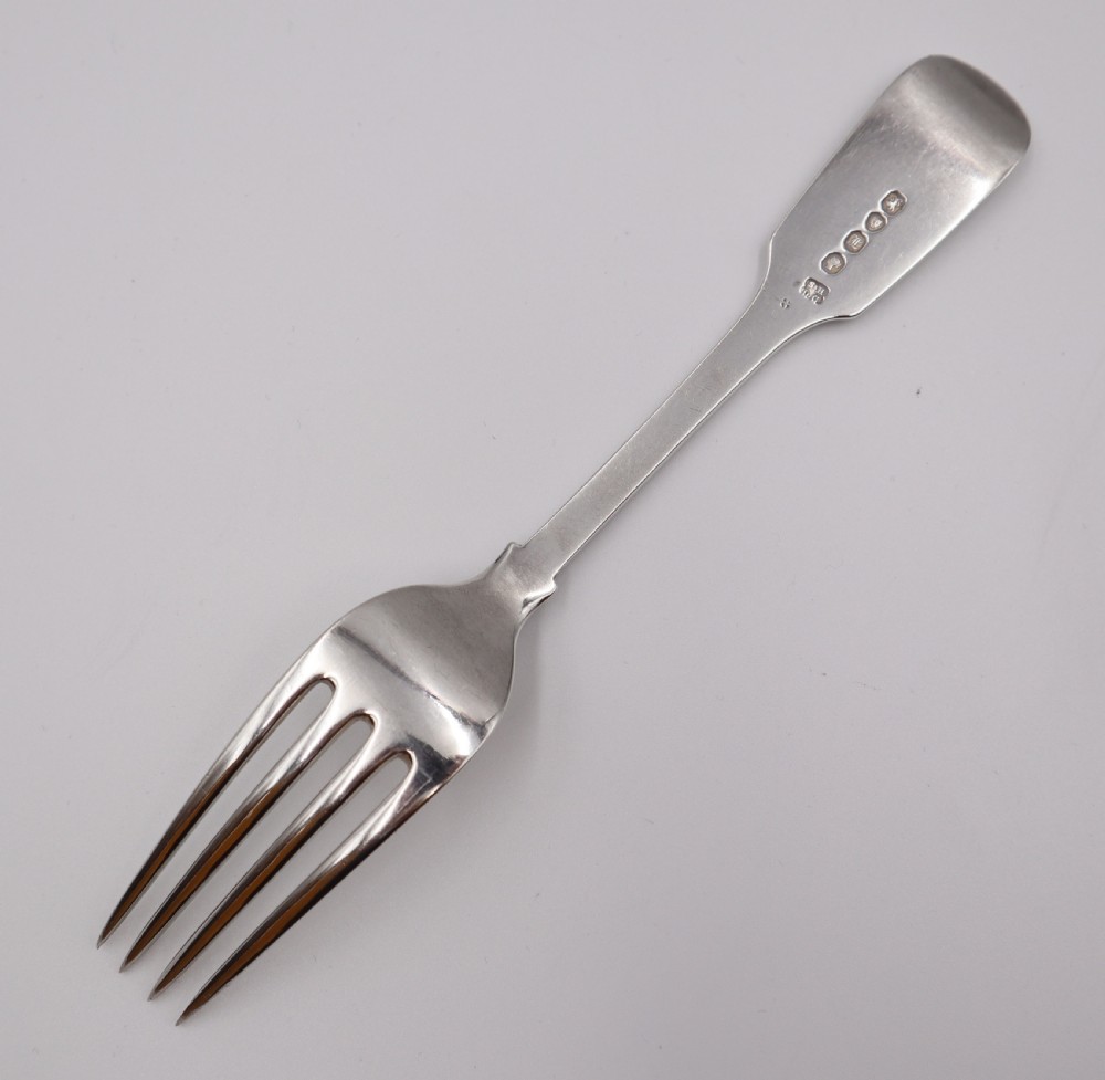 Antique Silver Fiddle Pattern Table Forks. View III