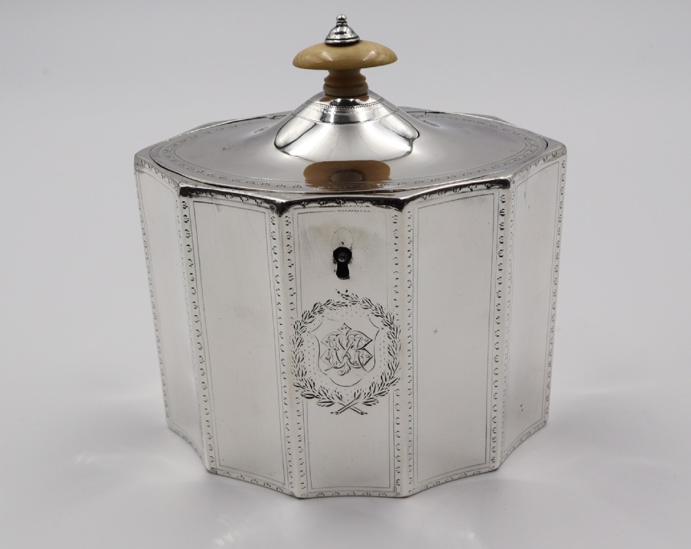Antique Silver Tea Caddy.