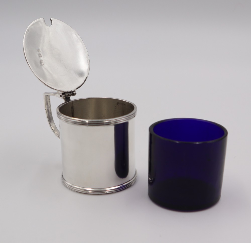Silver Drum Mustard Pot. View VI