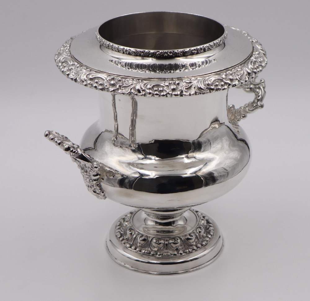 Antique Old Sheffield Plated Wine Coolers. View IV