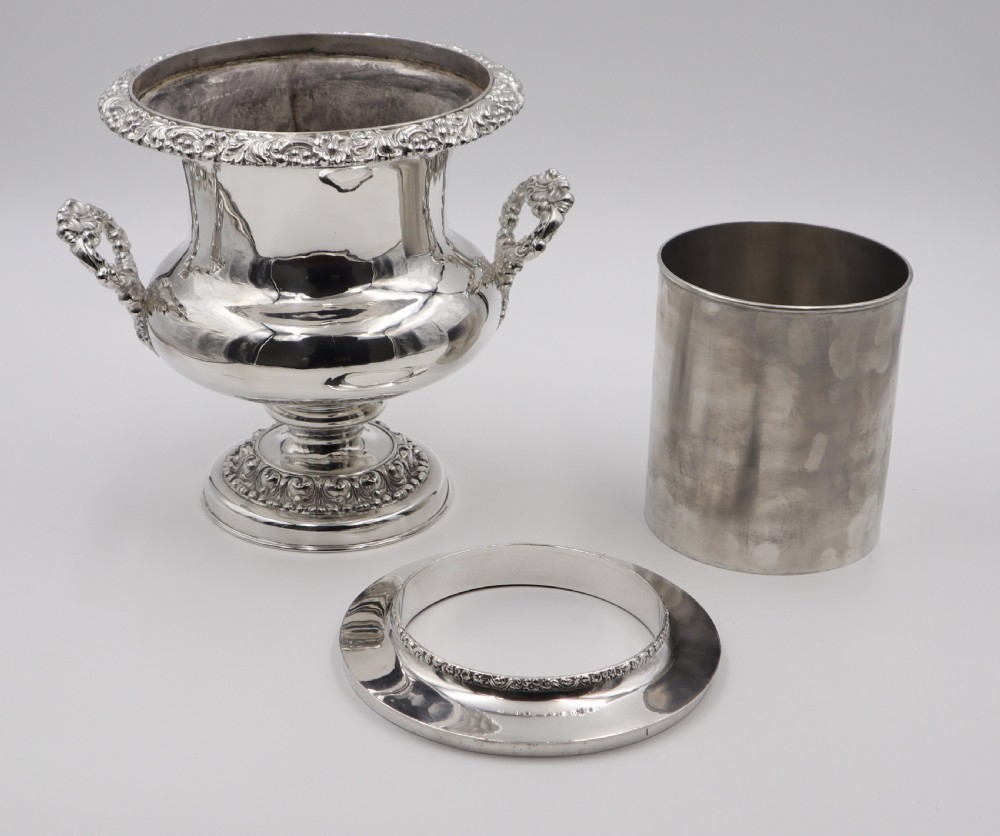 Antique Old Sheffield Plated Wine Coolers. View VII