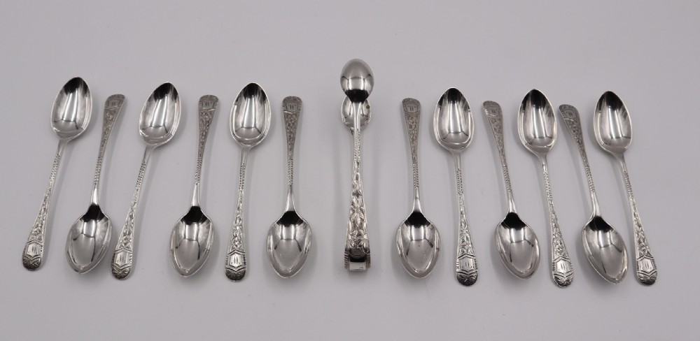 Antique Silver Asprey Coffee Set. View II