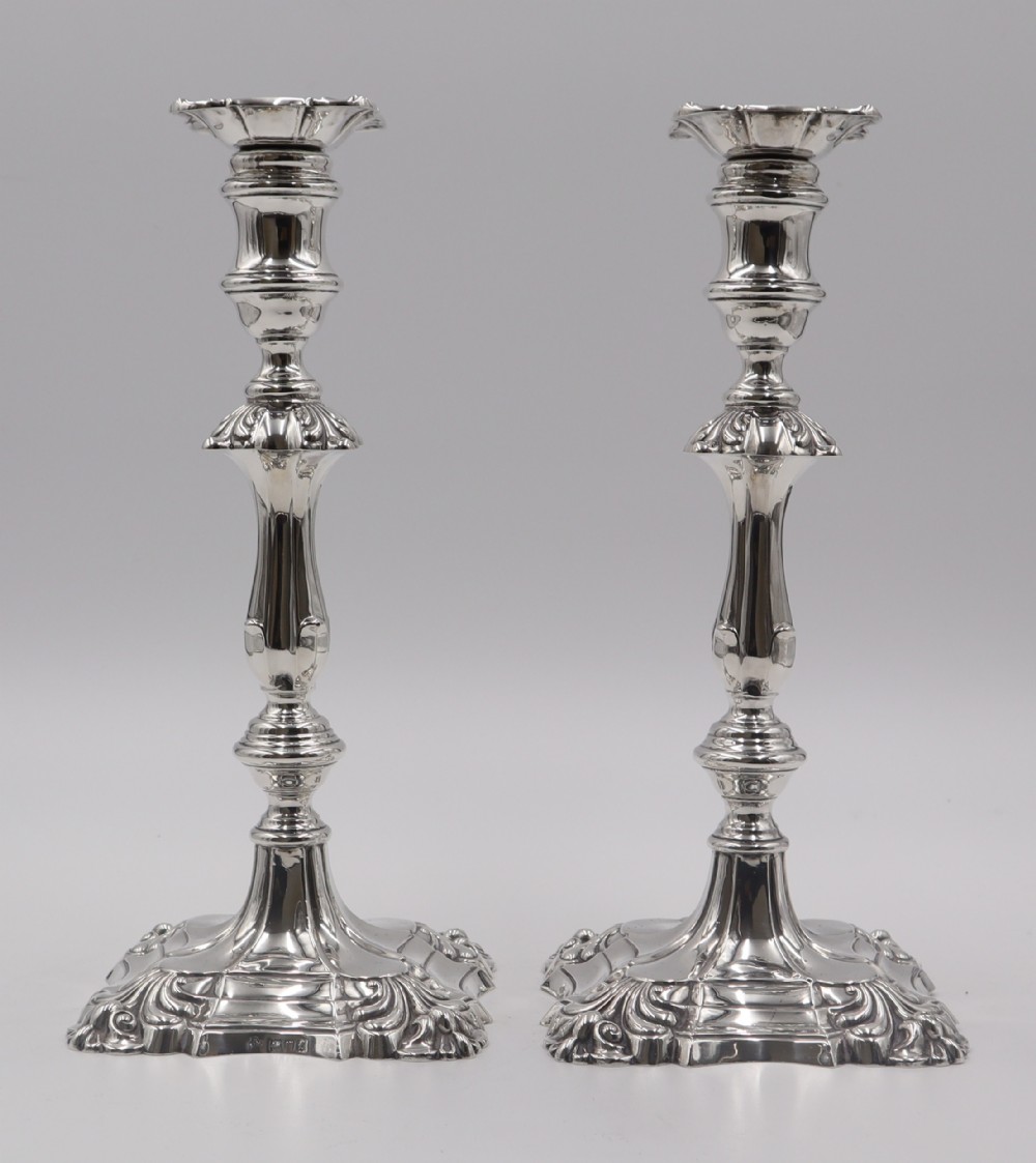 Antique Silver Candlesticks.