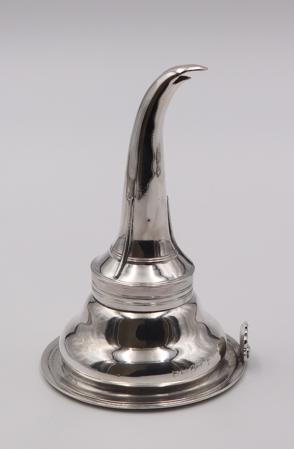 Antique Silver Wine Funnel.