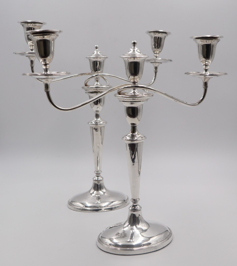 Antique Old Sheffield Plate Candelabra.