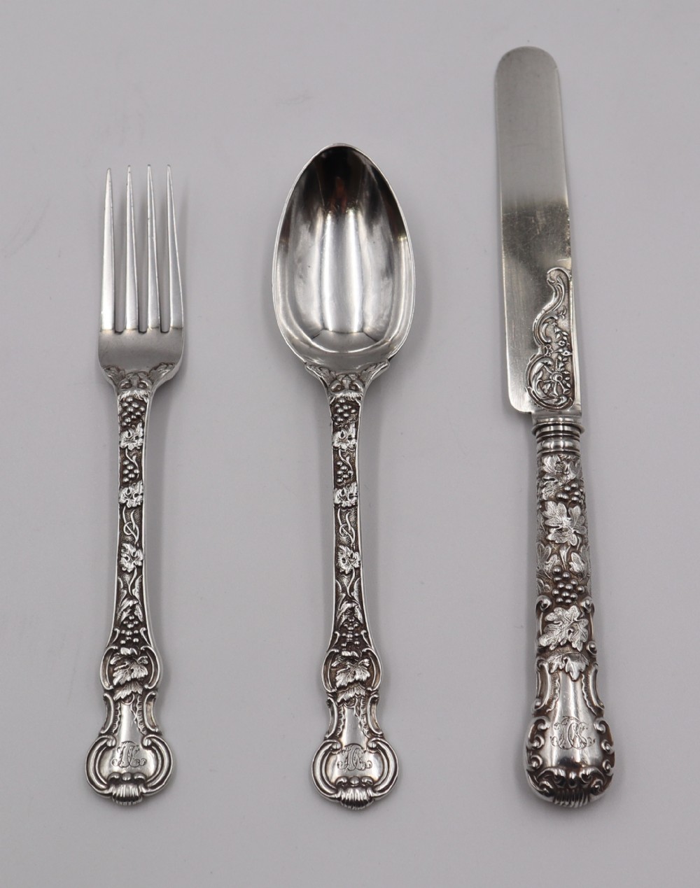 Antique Silver Christening Set.