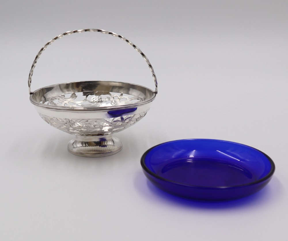 Antique Silver Sweet Basket. View III