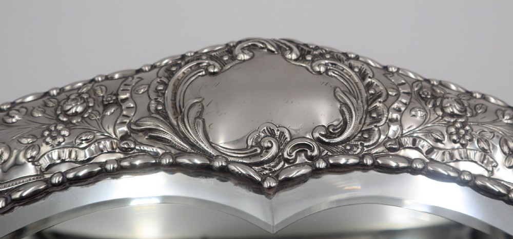 Huge Antique Silver Mounted Mirror. View VI