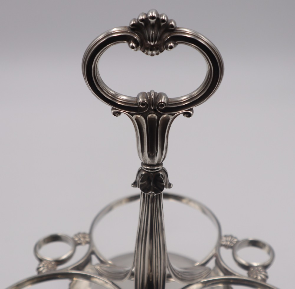 Antique Silver Decanter Stand. View VIII
