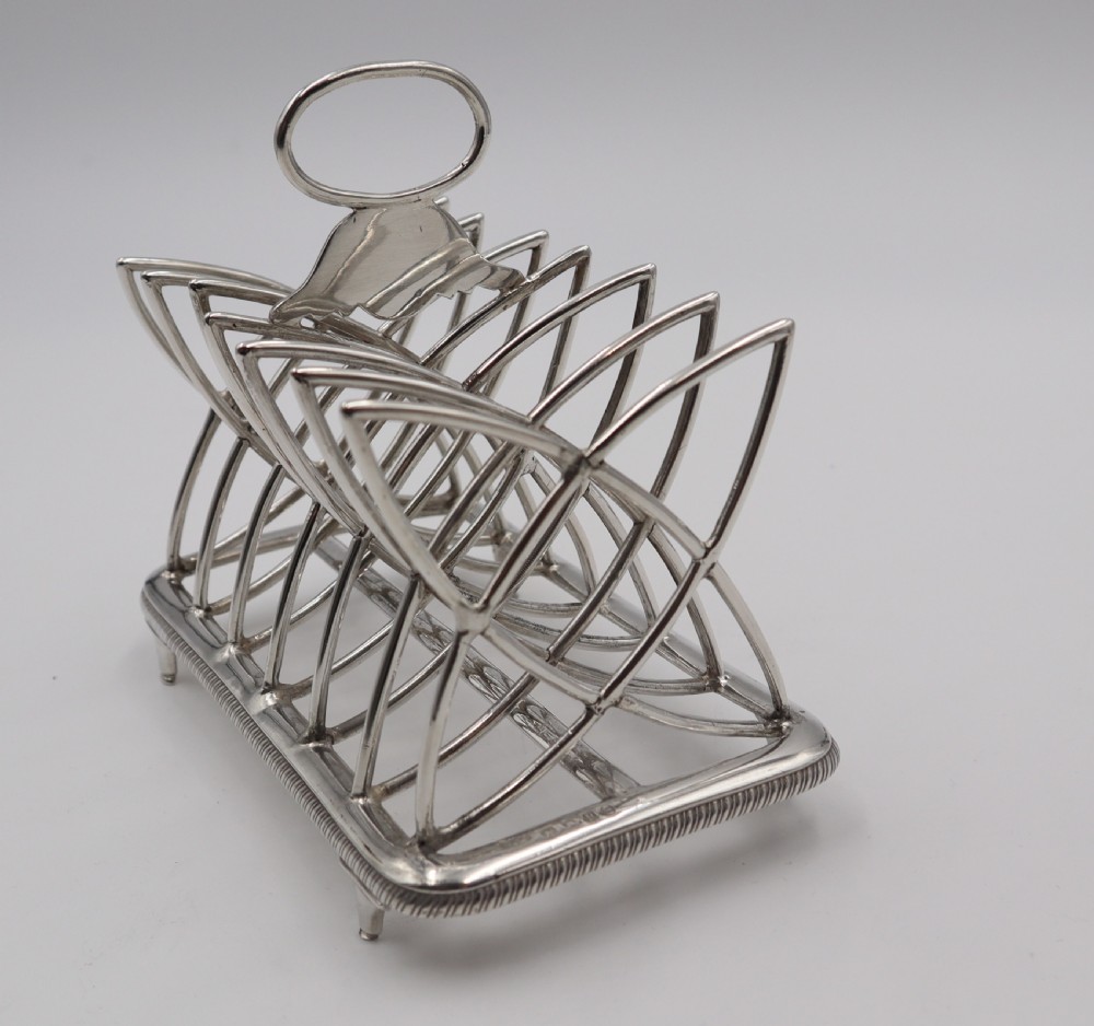 Antique Silver Toast Rack. View II