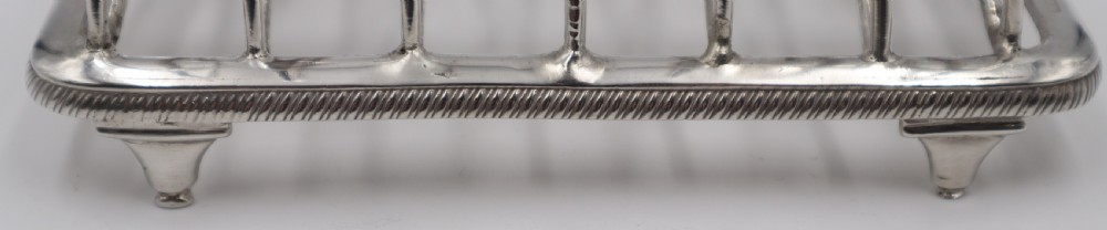 Antique Silver Toast Rack. View IV