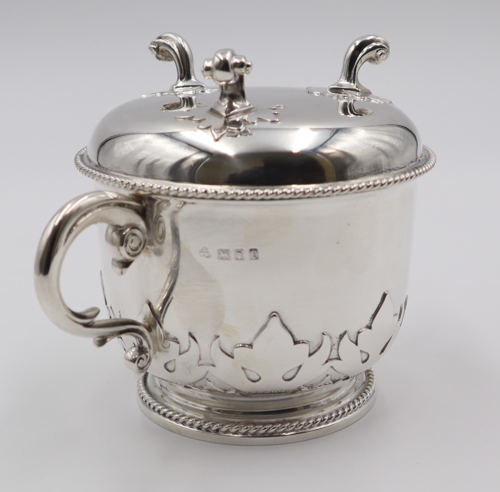 Antique Silver Porringer & Cover. View II