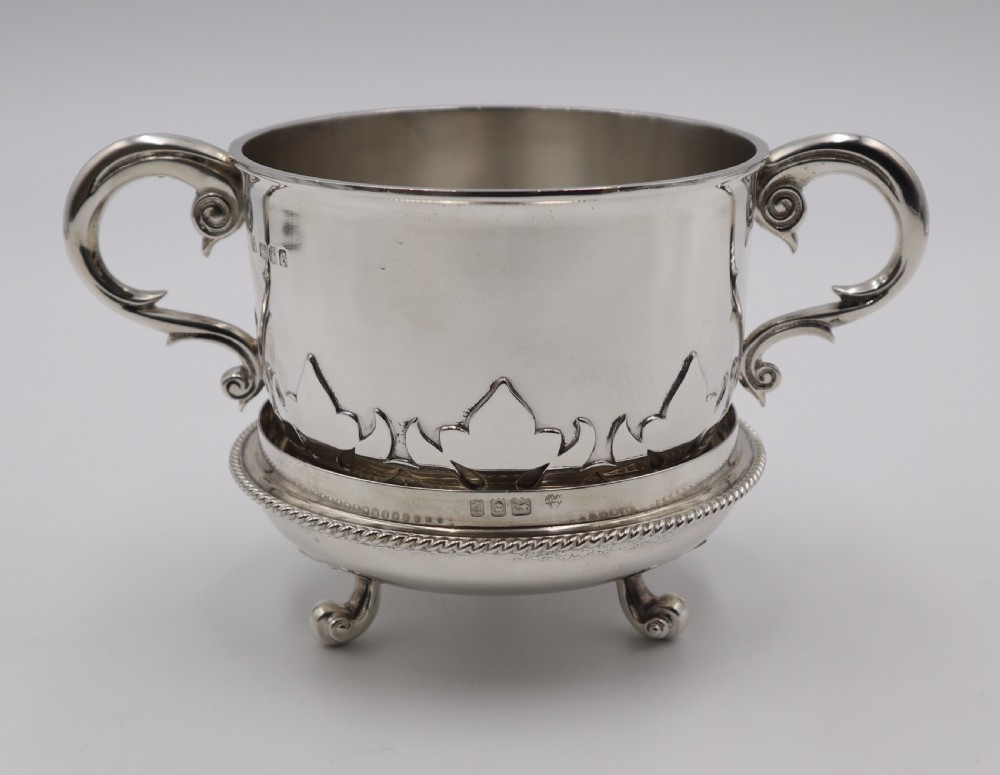 Antique Silver Porringer & Cover. View III