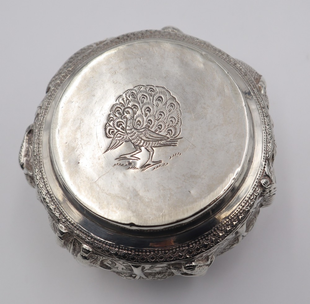 Antique Burmese Silver Bowl. View V
