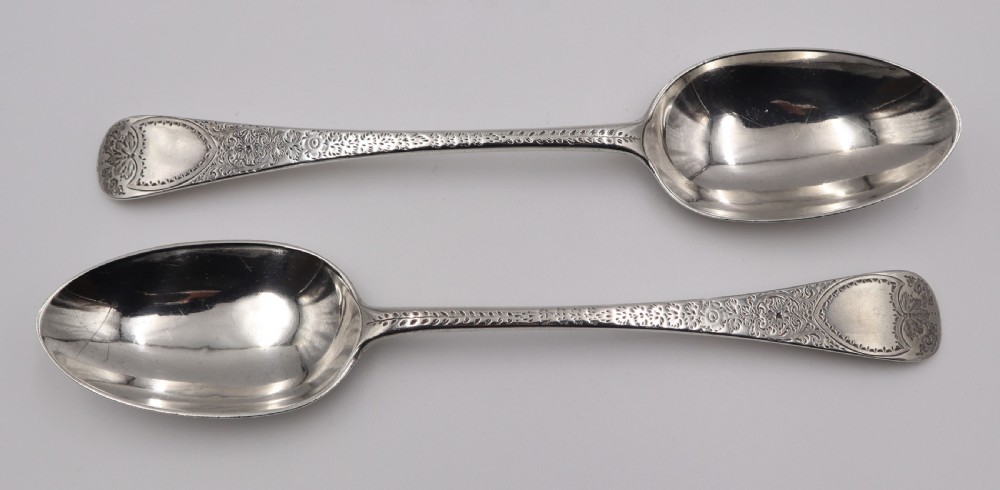 Antique Silver Serving Spoons. View II