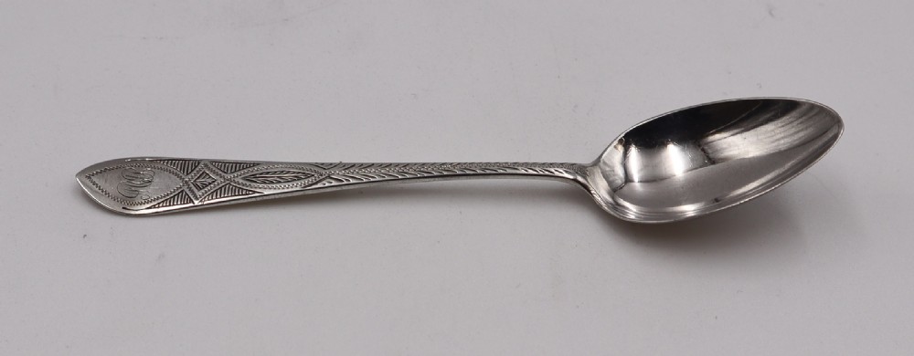 Antique Scottish Silver Spoons & Sugar Tongs. View II