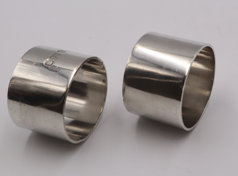 Heavy Silver Napkin Rings.