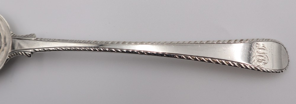 Pair Antique Silver Serving Spoons. View III